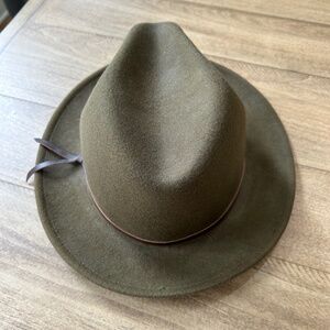 Olive green hat